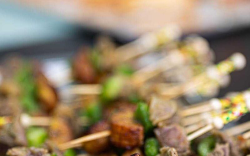 Brochettes lors d'un cocktail dinatoire